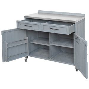 English Elm K&k Outdoor Modular Kitchen Island 2 Piece Fir Wood Stainless Steel Sink Station N707S000024G