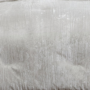 English Elm Turin Crinkle Velvet 2-Piece Comforter Set Twin White – Soft Brushed Polyester Backing, Sham Included B340P341990