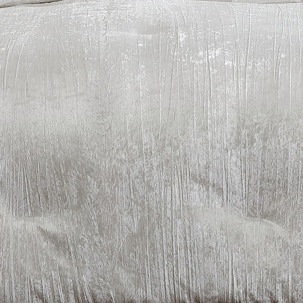 English Elm Turin Crinkle Velvet 2-Piece Comforter Set Twin White – Soft Brushed Polyester Backing, Sham Included B340P341990