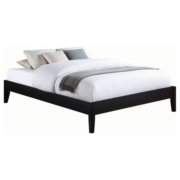 English Elm Ridgeview Dark Cocoa Queen Storage Panel Bed - Sleek Low-Profile Black Frame, No Box Spring Needed B062S00858