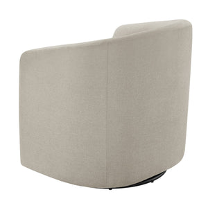 English Elm Ardena Sea Oat Swivel Barrel Chair Beige — Durable Commercial-Grade Fabric, Pocket Coil Seat, 360° Swivel B050P322592