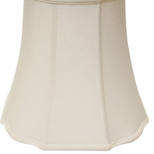 English Elm Fancy Octagonal Shantung Fabric Table Lamp Shade Architectural Tailored Washer Fitter White B075101513