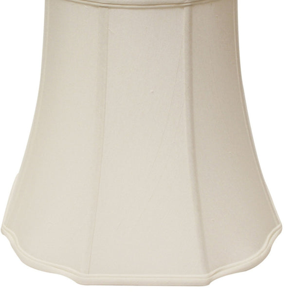 English Elm Fancy Octagonal Shantung Fabric Table Lamp Shade Architectural Tailored Washer Fitter White B075101513