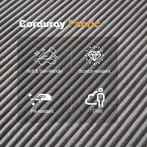 English Elm Modular Sectional Sofa - Modern L-Shaped Cloud Couch, No Assembly, Soft Corduroy, Versatile Comfort W3434S00002