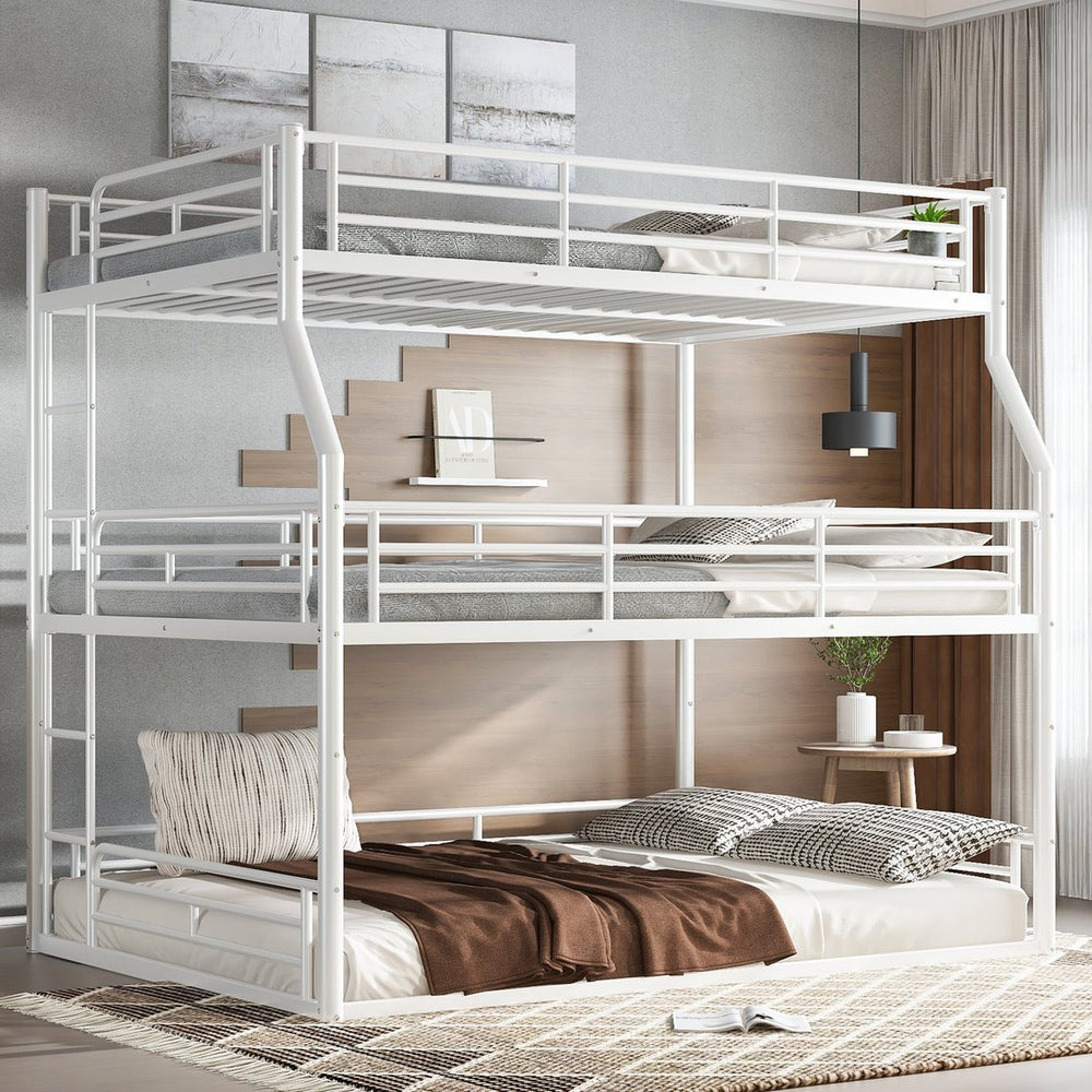 English Elm Twin Xl Solid Pine Loft Bed with Built-in Led Lighting and Storage Shelves Light White W1580S00587
