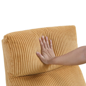 English Elm Modern Parsons Push Back Recliner Chair in Soft Corduroy Fabric — Sleek Comfortable Living Room Lounger with Solid Wood Frame and Easy Recline Mechanism Yellow 30 L x 27 W x 21.5 H B011P395835