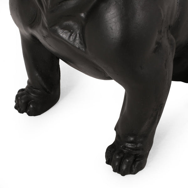 English Elm Christopher Knight Home® - DOG French Bulldog Garden Sculpture Cast Stone Outdoor Accent with Antique Wash, Durable Charm Black 70293.00BLK