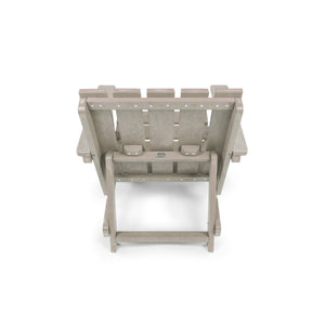 English Elm Shoreline Recycled Hdpe Folding Adirondack Chair Fully Assembled Modern Patio Seating Sand B2745P409685