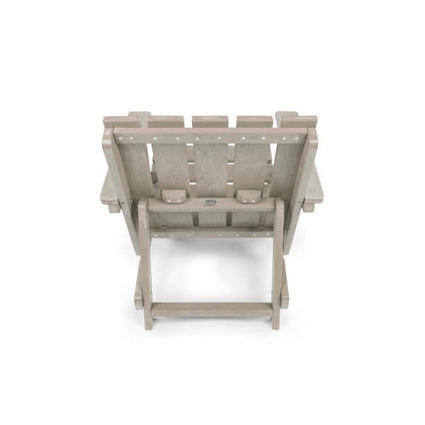 English Elm Shoreline Recycled Hdpe Folding Adirondack Chair Fully Assembled Modern Patio Seating Sand B2745P409685