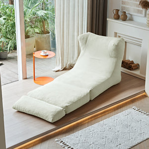 English Elm Cloud Corduroy Sleeper Chair Foldable High Density Foam Seat for Small Space Living Beige W1765P448558