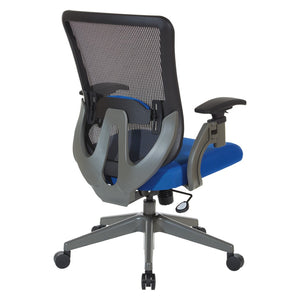 OSP Home Furnishings Vertical Mesh Back Ergonomic Office Chair with Lumbar Support and Pneumatic Lift 889-7TG1N4421G