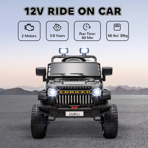 English Elm Qaba 12v Battery Powered Kids Ride on Utv with Spring Suspension and Remote Black W2225P249877