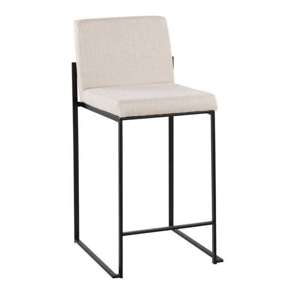 English Elm Contemporary High Back Upholstered Counter Stools with Steel Frame for Kitchen Island B202P221949