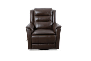 English Elm Man Wah Madrid Leather Swivel Recliner In Luxurious Chocolate – Modern Comfort & Style For Any Space B2707P311032