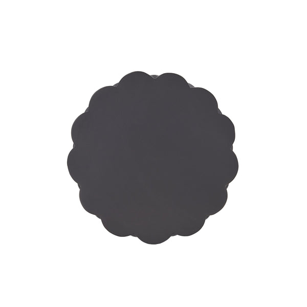 English Elm 13 Inch Handmade Mgo Geometric Side Table Sculptural Matte Accent for Indoor Outdoor Black N772P390780B