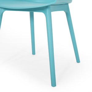 English Elm Christopher Knight Home® - DAHLIA Weather-Resistant Outdoor Chair with Durable Polypropylene Frame, Modern Minimalist Design Teal 26.7 L x 23.7 W x 22.2 H 68374.00T