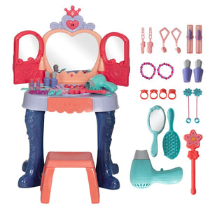 English Elm Qaba Kids Vanity Set With Mirror, Music & Lights - 20 Accessories For Creative Toddler Playtime! W2225P249753-GIGA