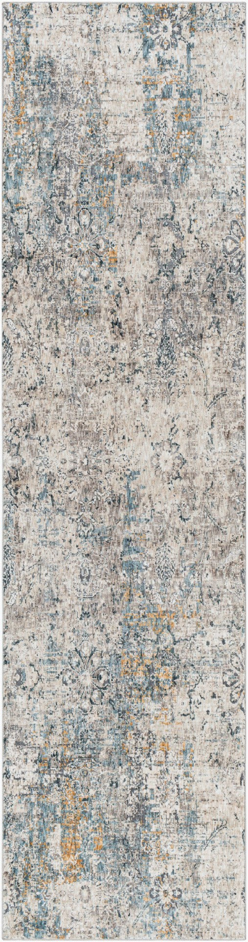 Livabliss Cardiff Machine Woven Polyester Area Rug with High Low Pile Texture for Living Rooms Light Gray, Cha 2'7" x 10' CDF2300-2710