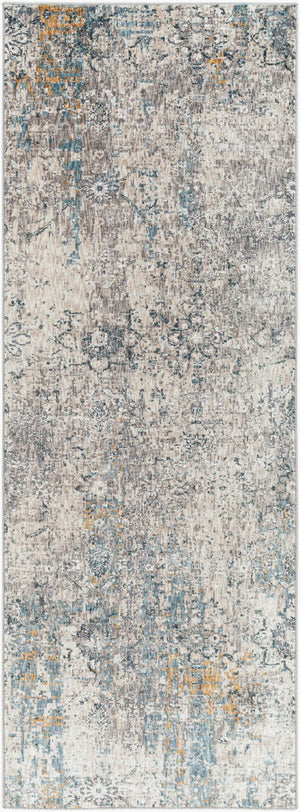 Livabliss Cardiff Machine Woven Polyester Area Rug with High Low Pile Texture for Living Rooms Light Gray, Cha 2'8" x 7'3" CDF2300-2773