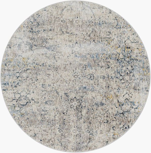 Livabliss Cardiff Machine Woven Polyester Area Rug with High Low Pile Texture for Living Rooms Light Gray, Cha 5'3" x 5'3" CDF2300-53RD