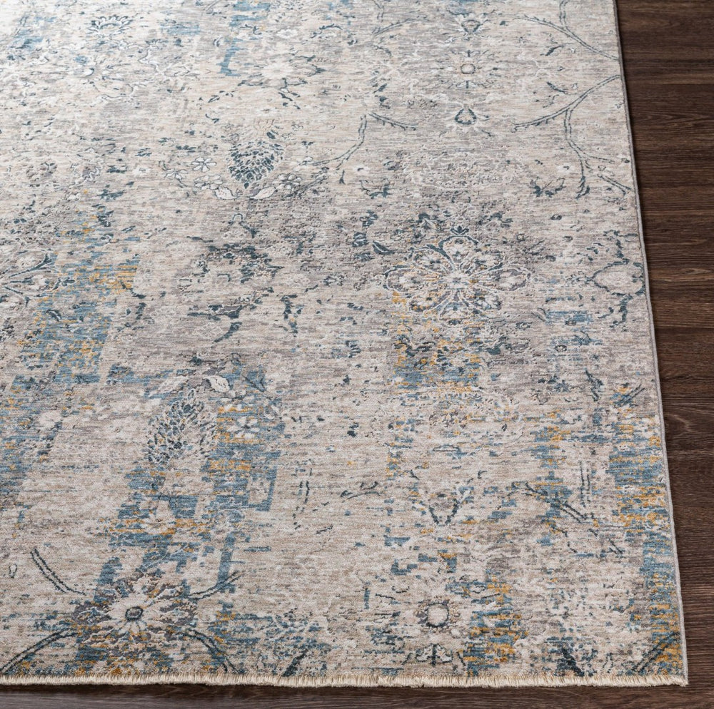 Livabliss Cardiff Machine Woven Polyester Area Rug with High Low Pile Texture for Living Rooms Light Gray, Cha 6'7" x 9'6" CDF2300-6796