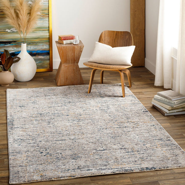 Livabliss Cardiff Geometric Fringe Area Rug Machine Woven Polyester for Large Living Spaces Light Gray, Cha 7'10" x 7'10" CDF2301-710RD