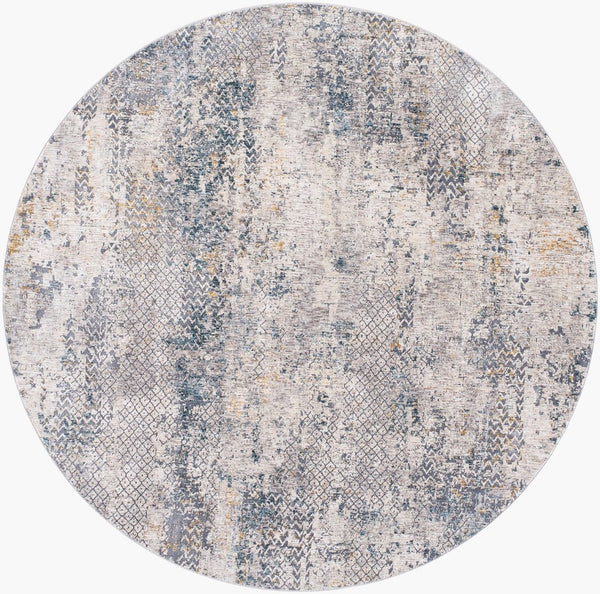Livabliss Cardiff Machine Woven Polyester Area Rug with High Low Texture for Large Living Spaces Light Gray, Cha 6'7" x 6'7" CDF2302-67RD