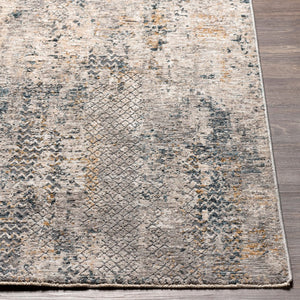 Livabliss Cardiff Machine Woven Polyester Area Rug with High Low Texture for Large Living Spaces Light Gray, Cha 6'7" x 6'7" CDF2302-67RD
