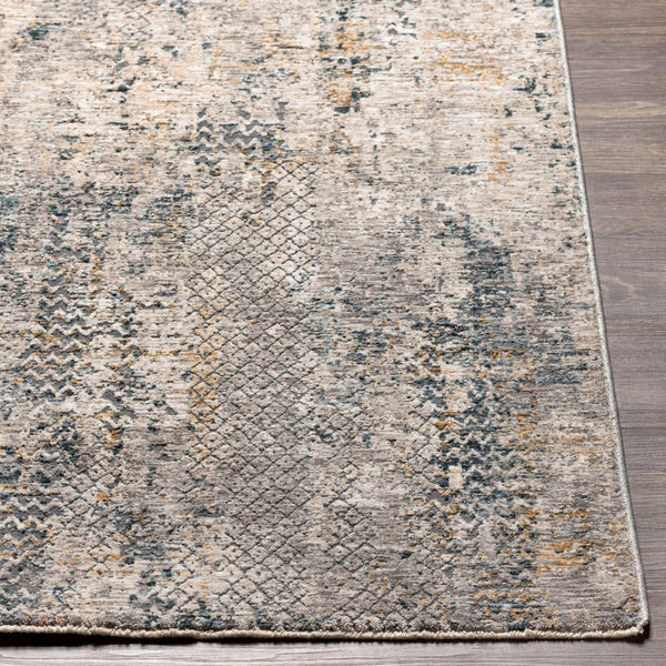 Livabliss Cardiff Machine Woven Polyester Area Rug with High Low Texture for Large Living Spaces Light Gray, Cha 6'7" x 6'7" CDF2302-67RD