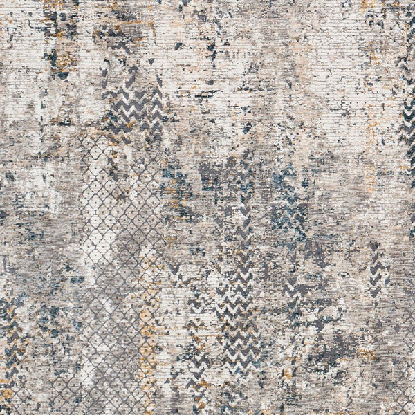 Livabliss Cardiff Machine Woven Polyester Area Rug with High Low Texture for Large Living Spaces Light Gray, Cha 6'7" x 6'7" CDF2302-67RD