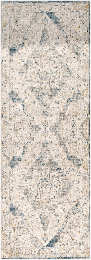 Livabliss Cardiff Medallion Area Rug Turkey Woven Polyester Medium Pile Living Dining Room Medium Gray, Mu 2'7" x 10' CDF2303-2710
