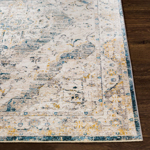 Livabliss Cardiff Medallion Area Rug Turkey Woven Polyester Medium Pile Living Dining Room Medium Gray, Mu 10' x 13'11" CDF2303-1014