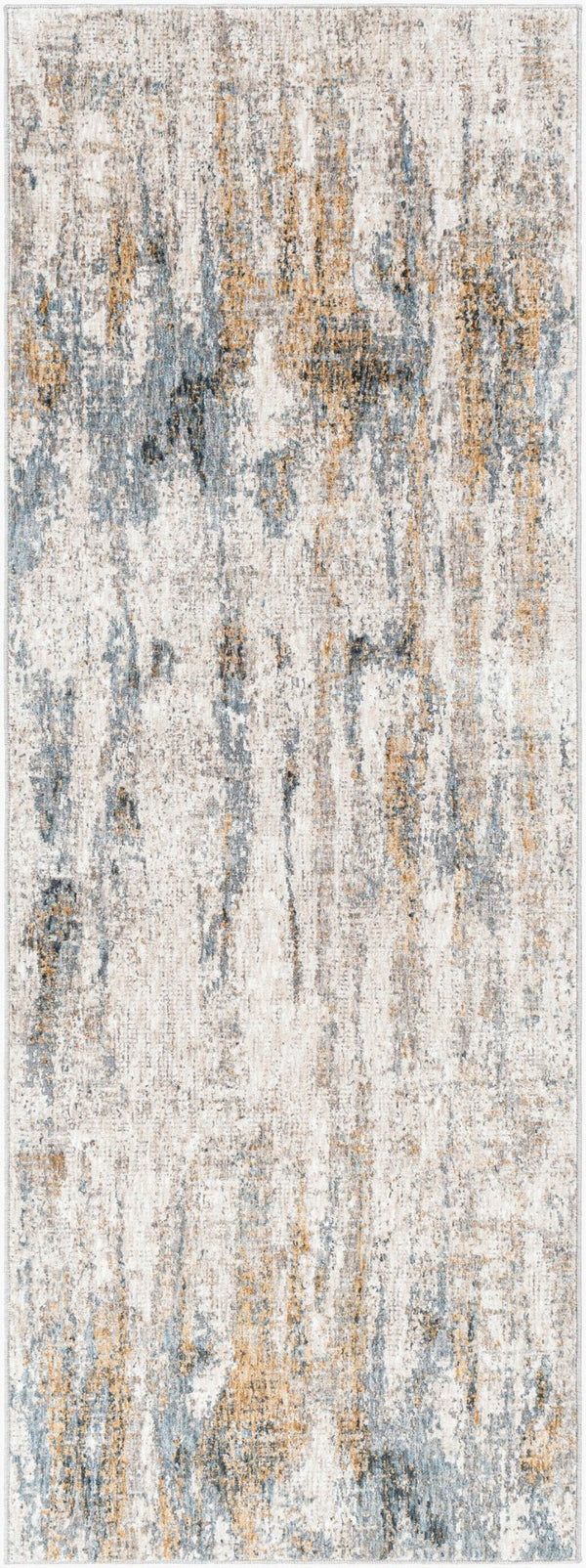 Livabliss Cardiff Geometric Area Rug Mid-century Modern Polyester Pile with Fringe for Living Room Medium Gray, Mu 2'7" x 7'3" CDF2306-2773