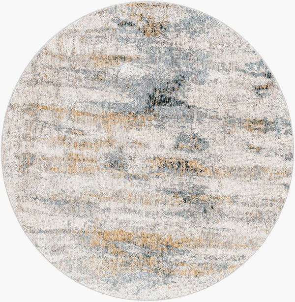 Livabliss Cardiff Geometric Area Rug Mid-century Modern Polyester Pile with Fringe for Living Room Medium Gray, Mu 5'3" x 5'3" CDF2306-53RD