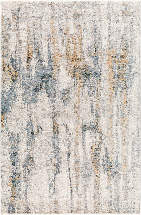 Livabliss Cardiff Geometric Area Rug Mid-century Modern Polyester Pile with Fringe for Living Room Medium Gray, Mu 9' x 12'2" CDF2306-9122