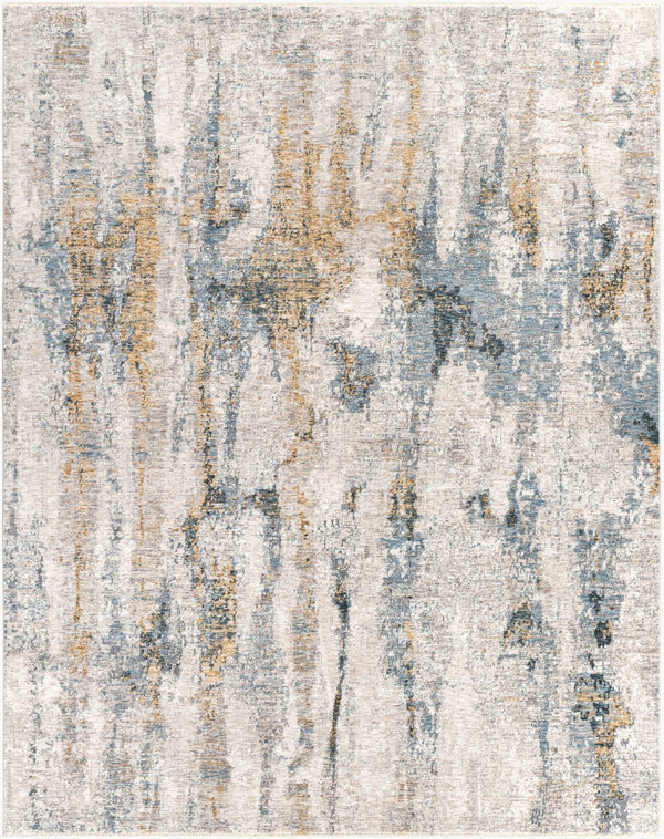 Livabliss Cardiff Geometric Area Rug Mid-century Modern Polyester Pile with Fringe for Living Room Medium Gray, Mu 7'10" x 10'2" CDF2306-710103
