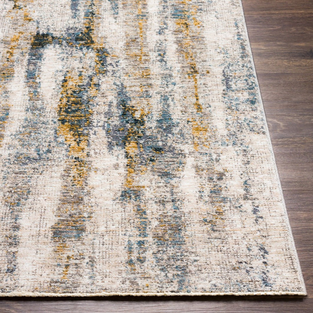 Livabliss Cardiff Geometric Area Rug Mid-century Modern Polyester Pile with Fringe for Living Room Medium Gray, Mu 6'7" x 9'6" CDF2306-6796