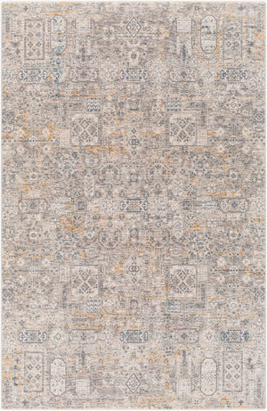 Livabliss Cardiff Medallion Area Rug Turkish Woven Polyester with Fringe for Large Living Rooms Charcoal, Light 9' x 12'2" CDF2310-9122