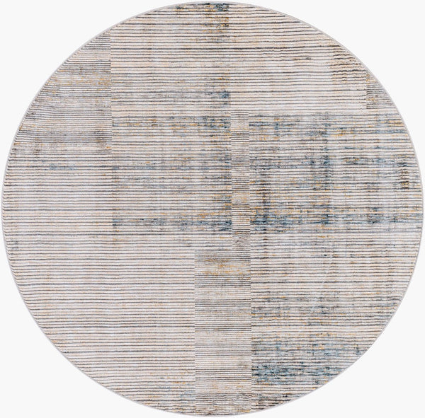 Livabliss Cardiff Polyester Area Rug with High Low Pile Texture for Large Living Rooms Light Beige, Cr 7'10" x 7'10" CDF2311-710RD
