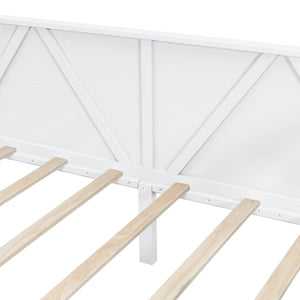 English Elm Twin Daybed Frame Solid Pine Sofa Bed for Guest Room Studio or Teen Bedroom White N708P266719K