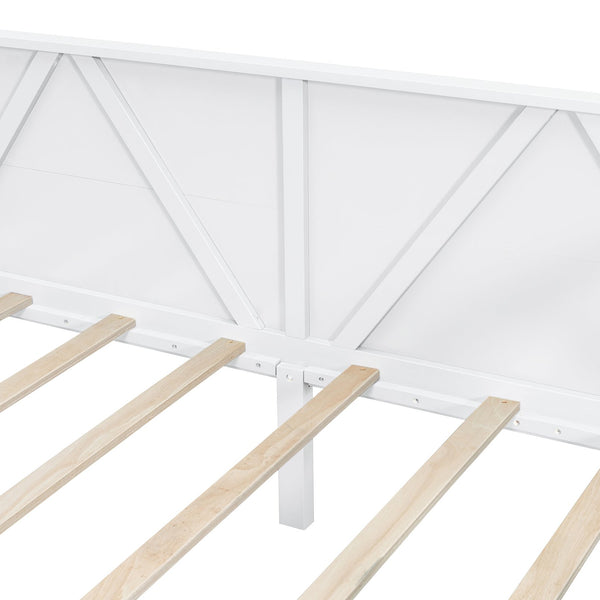 English Elm Twin Daybed Frame Solid Pine Sofa Bed for Guest Room Studio or Teen Bedroom White N708P266719K