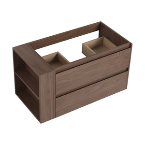 English Elm 36"Wall Modern Bathroom Vanity Cabinet with Adjustable Side Shelf, Soft-Close 2/3 Drawers, Water-Resist W999P168517