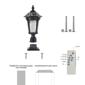 English Elm Retro Solar Lights Dimmable LED Outdoor Garden Lamp, Solar-Powered Auto On/Off, Weatherproof Charm W2312P368731