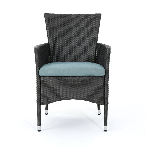 English Elm Christopher Knight Home® - Malta Dining Chair Set Of 2 - Modern Grey Wicker Design For Ergonomic Comfort In Any Space 56447.00AGT