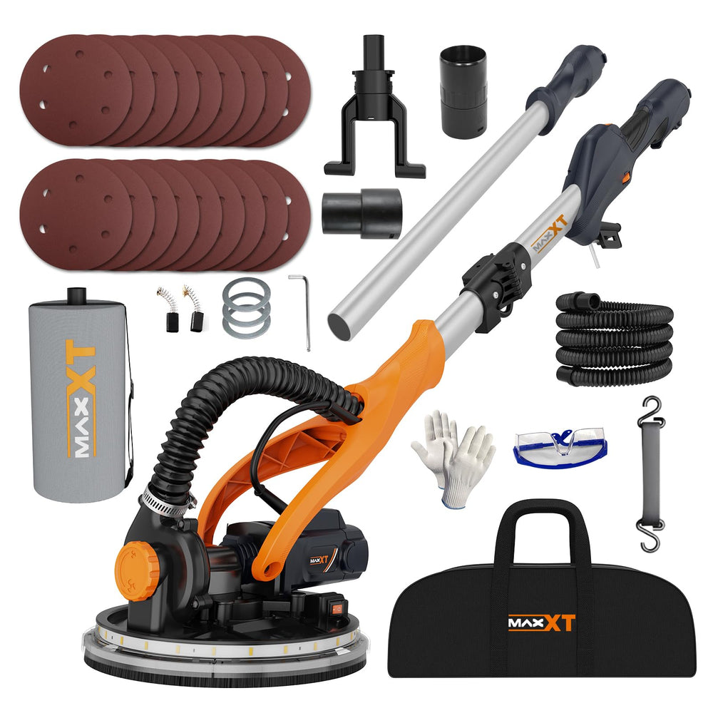 English Elm Drywall Sander 820w Direct Drive Telescopic with Vacuum Dust Collection and Led T3177P305032