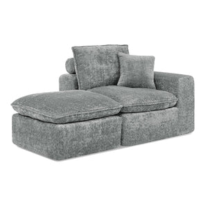English Elm 107'' Boucle L-shaped Sectional with Reversible Chaise Deep Foam Seat Living Room Grey W1413S00165