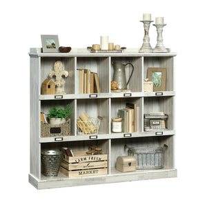 English Elm Bookcase, Modern White Finish With Ten Cubbies For Stylish Storage And Display In Any Room B356P402783