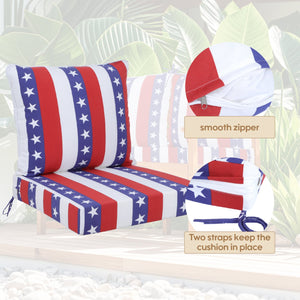 English Elm 24x24 Outdoor Deep Seat Cushion Set Waterproof Uv Resistant Foam Patio Comfort W419P290470
