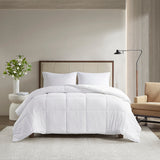 Madison Park Winfield Casual 300 Thread Count Cotton Shell Luxury Down Alternative Comforter MP10-1247 White