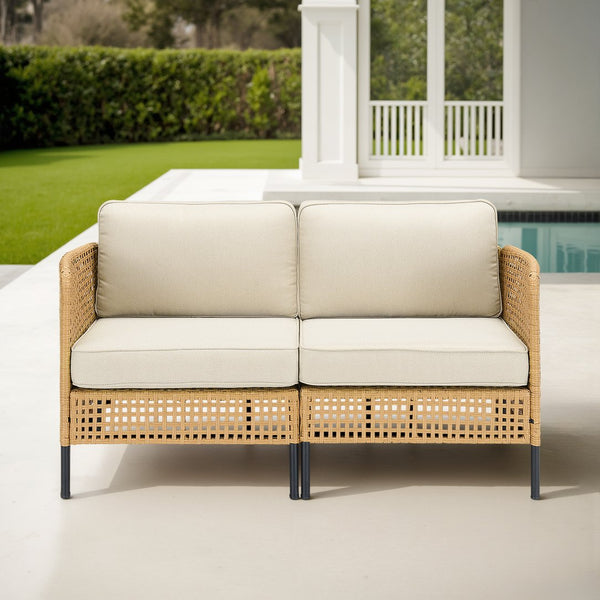 English Elm Outdoor Wicker Swivel Glider Chair Set Patio Rocker with Plush T Back Cushions T3773P419997